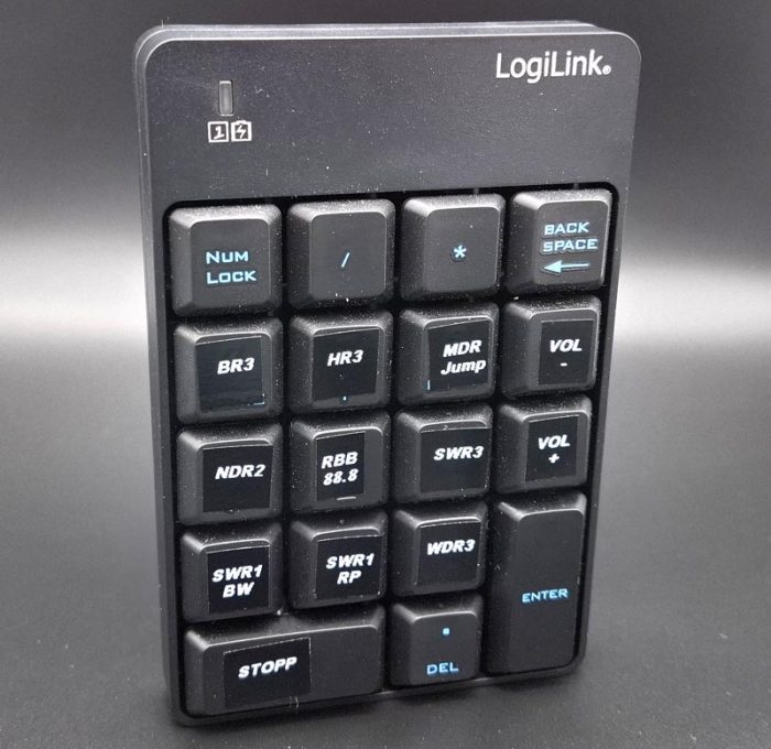 Abbildung2-Tastaturblock-LogiLink-ID0120 mit Senderbeschriftungen